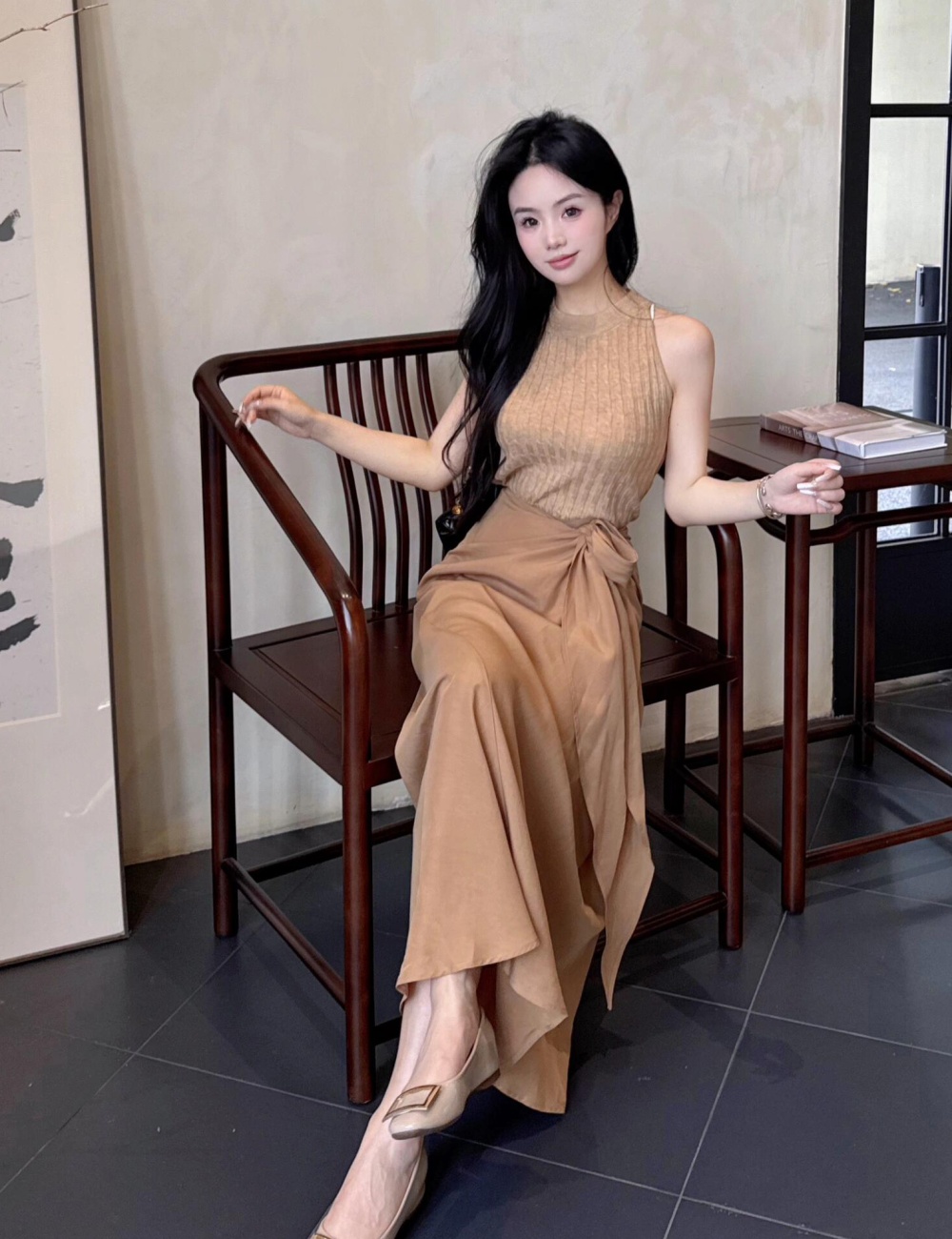Summer France style vest elegant skirt 2pcs set
