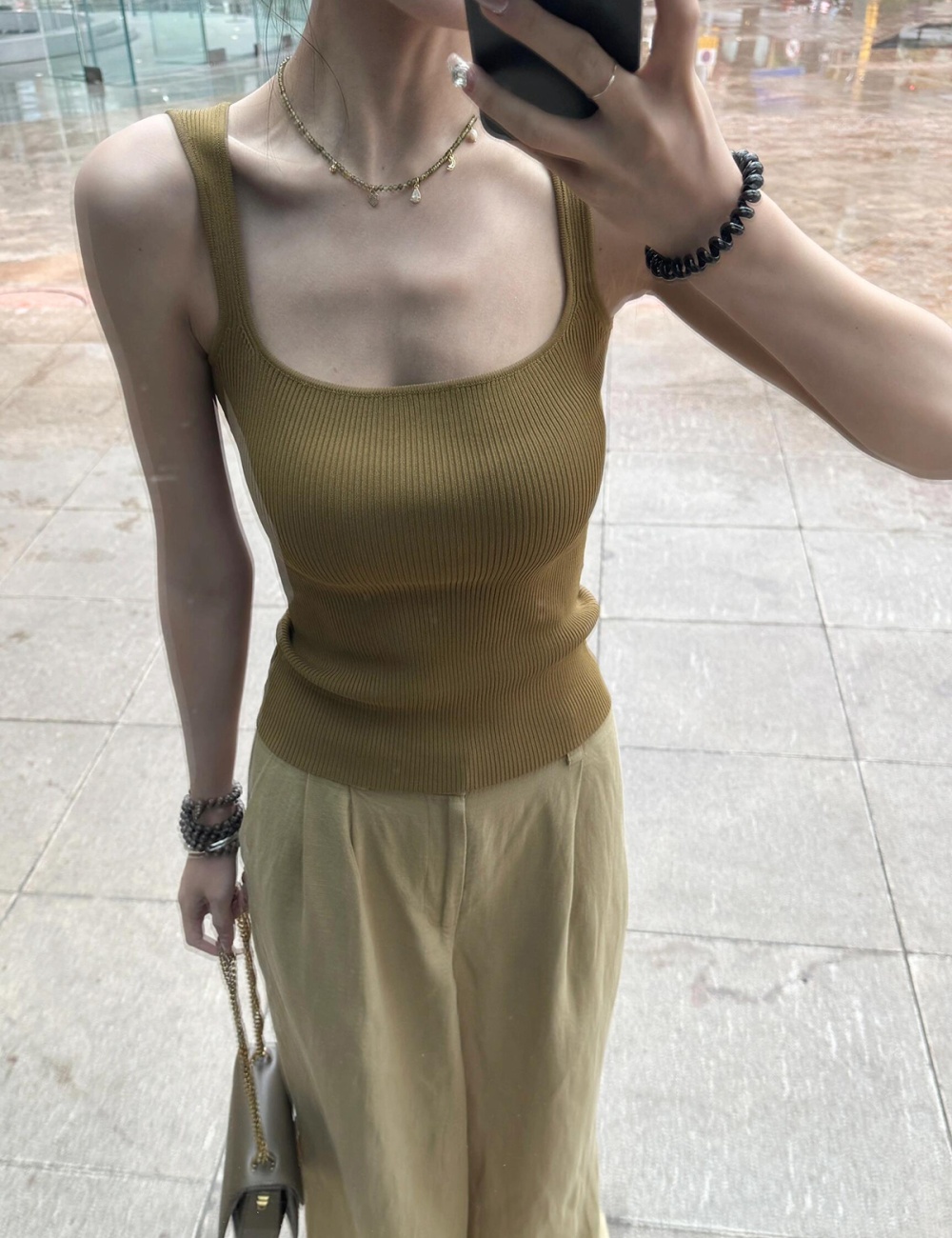 Sling slim square collar inside the ride summer vest