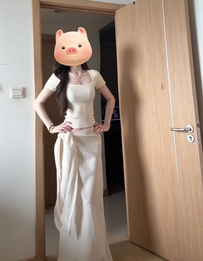 Summer dress bandage skirt 2pcs set