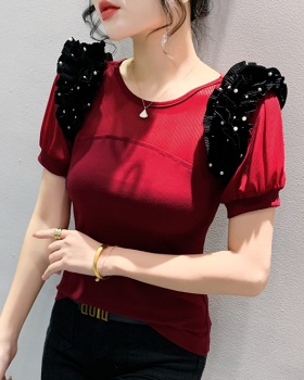 Summer wood ear T-shirt fashion all-match tops