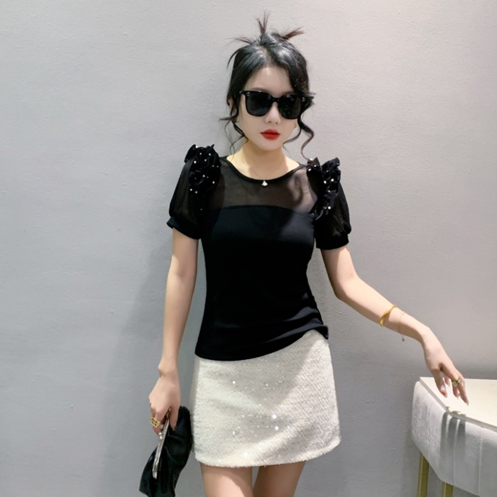 Summer wood ear T-shirt fashion all-match tops