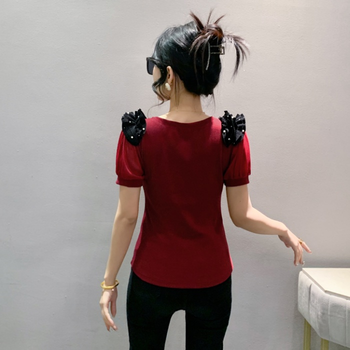 Summer wood ear T-shirt fashion all-match tops