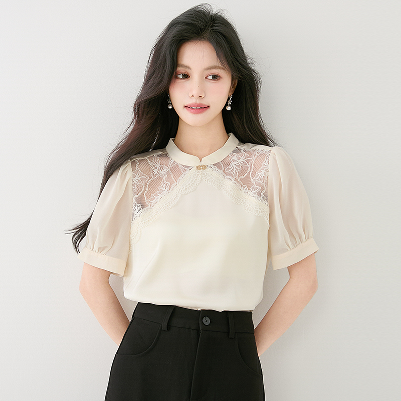 Summer short sleeve shirt Chinese style tops