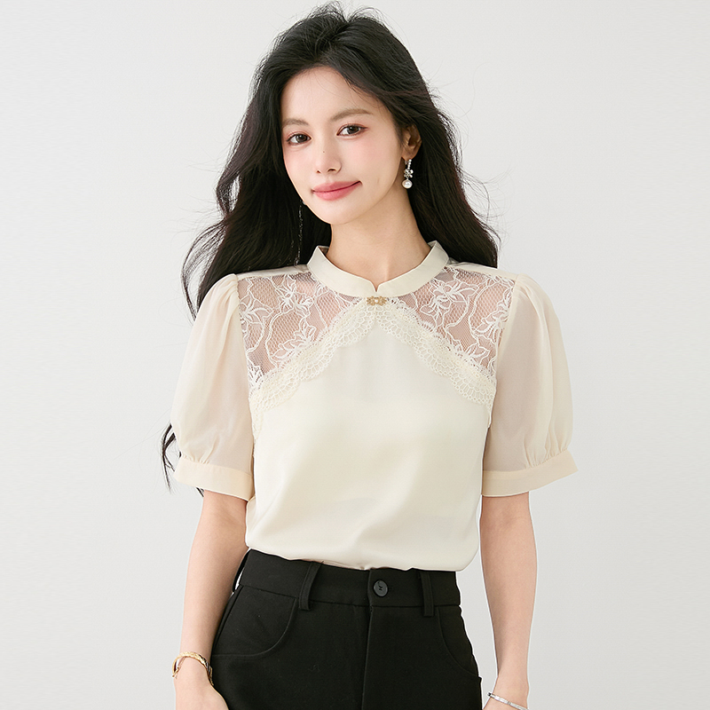 Summer short sleeve shirt Chinese style tops