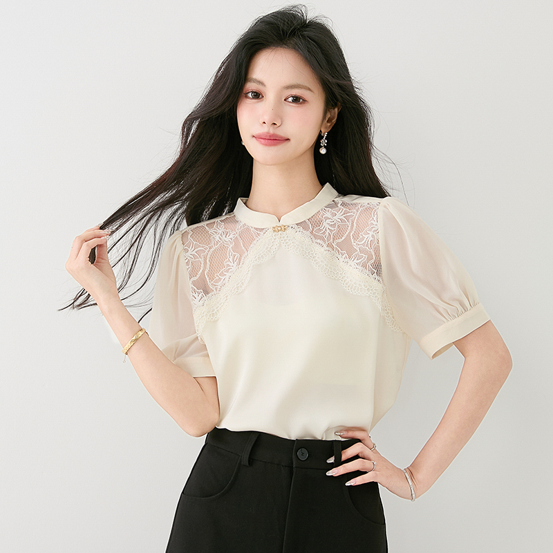 Summer short sleeve shirt Chinese style tops