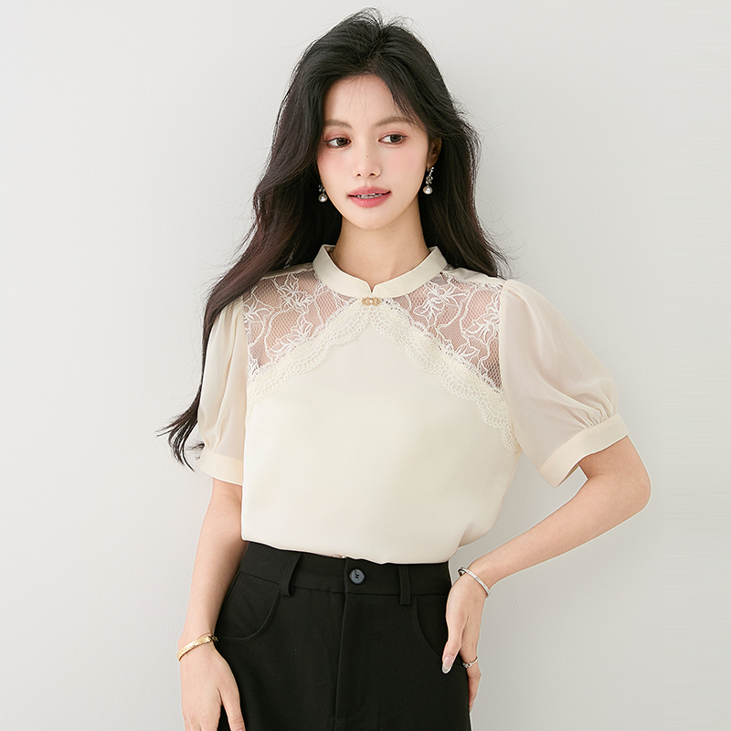 Summer short sleeve shirt Chinese style tops