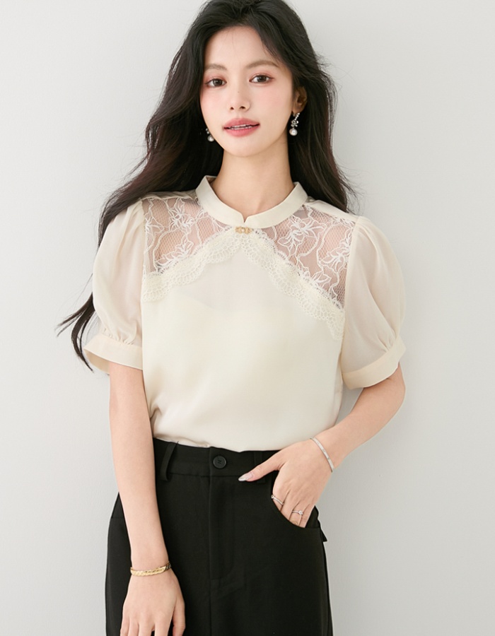 Summer short sleeve shirt Chinese style tops