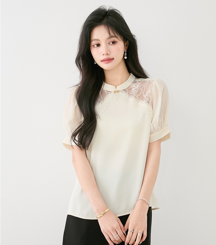 Summer short sleeve shirt Chinese style tops