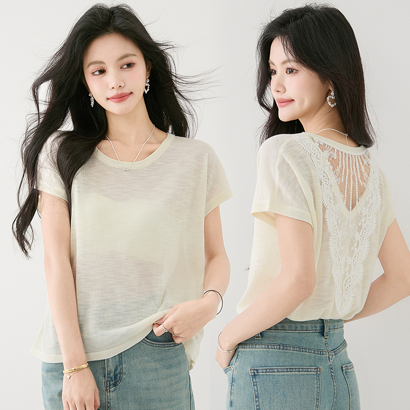 Short sleeve boats sleeve shirts all-match T-shirt