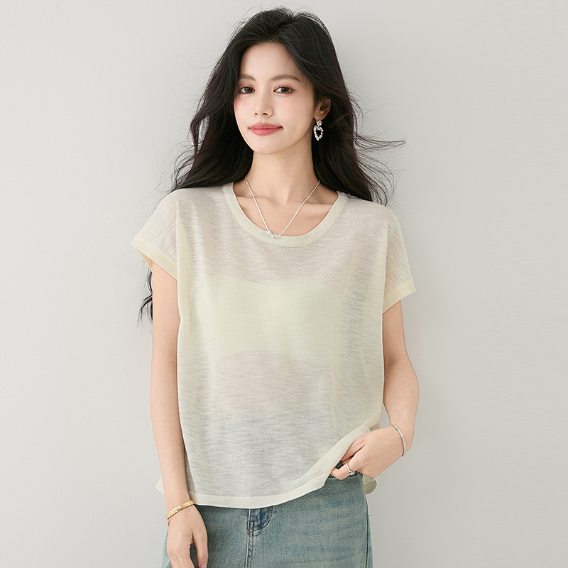 Short sleeve boats sleeve shirts all-match T-shirt