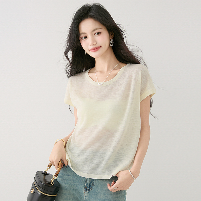 Short sleeve boats sleeve shirts all-match T-shirt