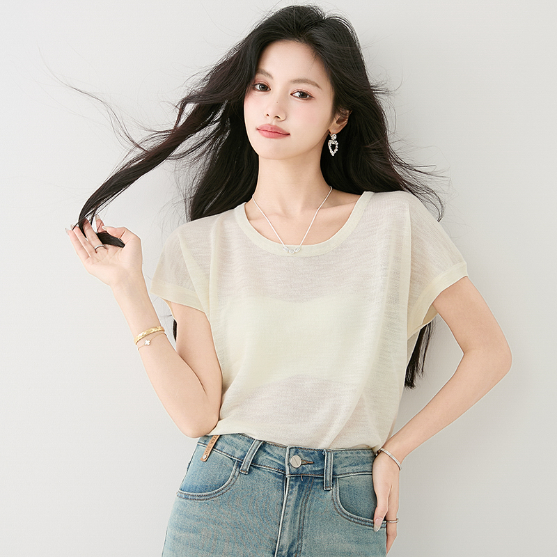 Short sleeve boats sleeve shirts all-match T-shirt