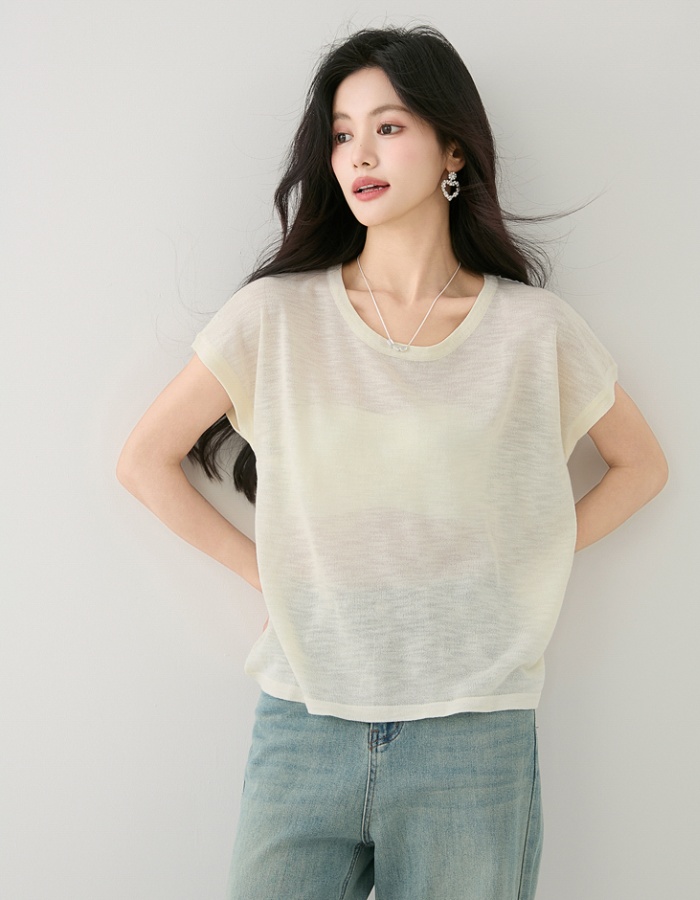 Short sleeve boats sleeve shirts all-match T-shirt