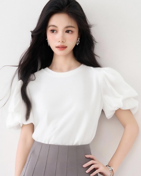Unique France style tops white T-shirt for women