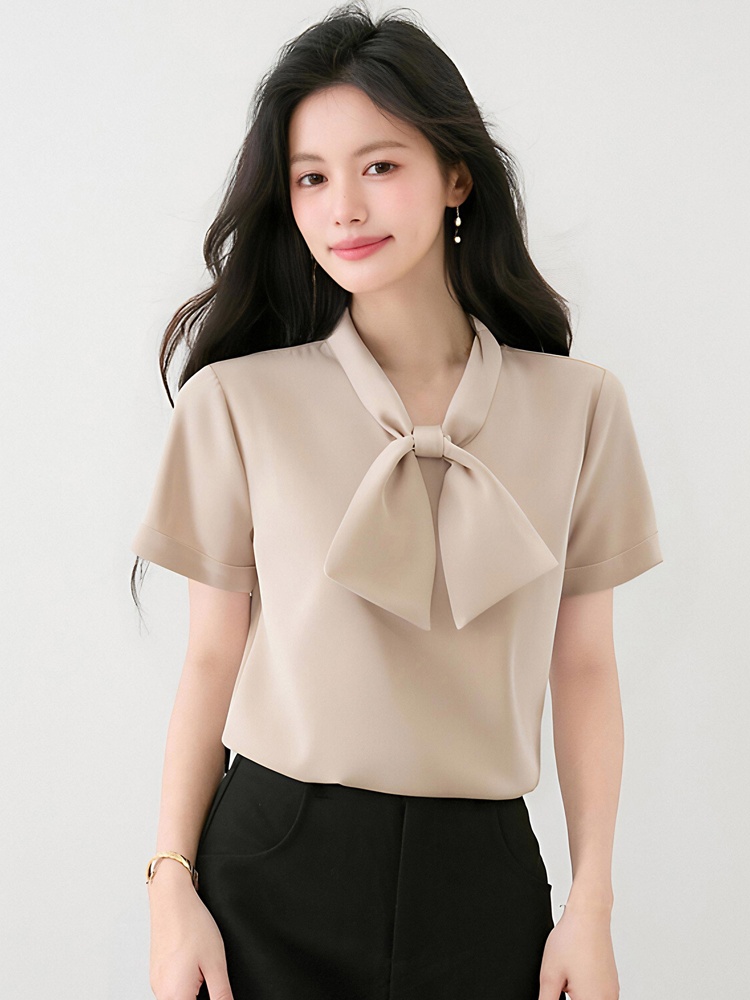 Summer all-match tops temperament Korean style shirt