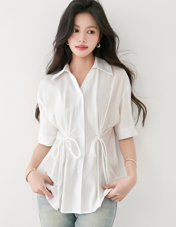 Commuting white tops all-match small shirt