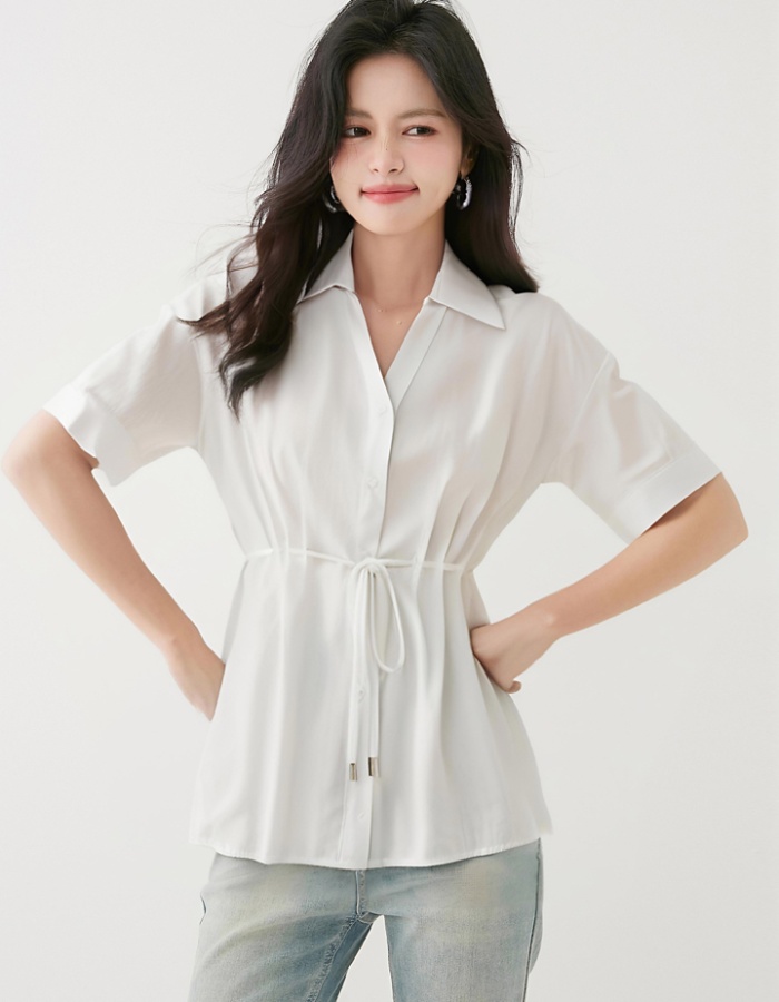 Commuting white tops all-match small shirt