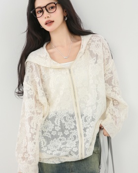 Hooded sunscreen tops long spring and summer cardigan