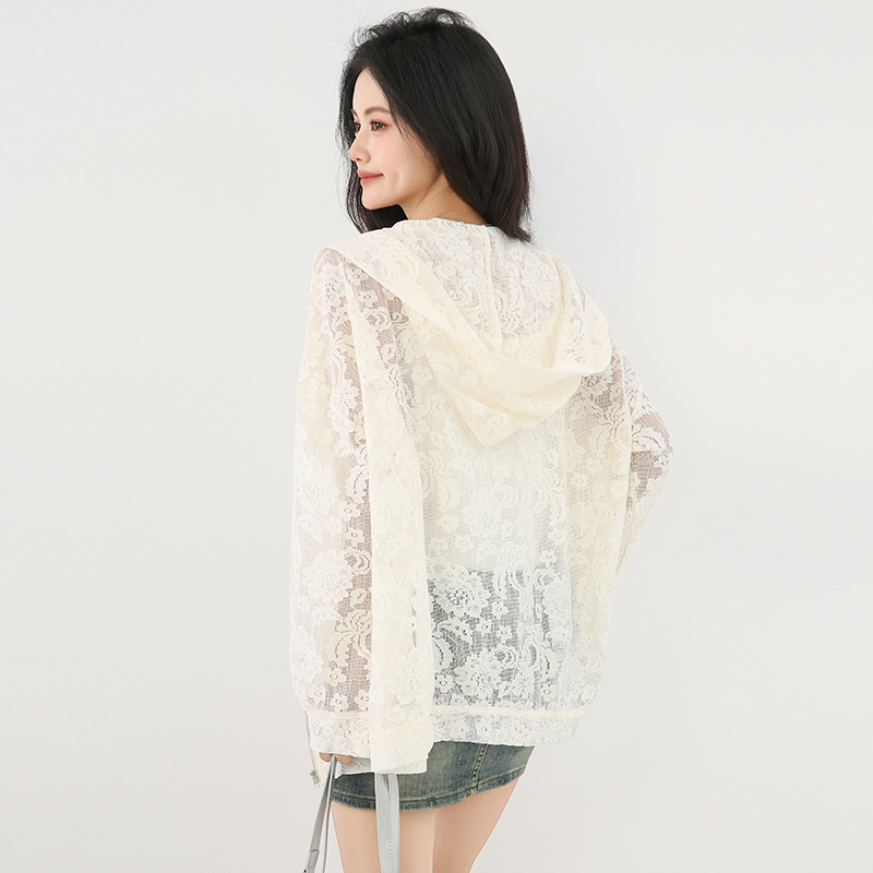 Hooded sunscreen tops long spring and summer cardigan