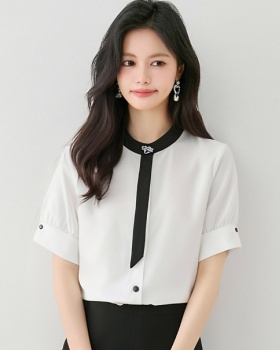 Niche show young Western style shirt white summer tops