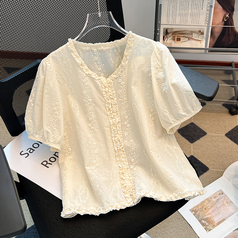 Show young Korean style short sleeve shirt