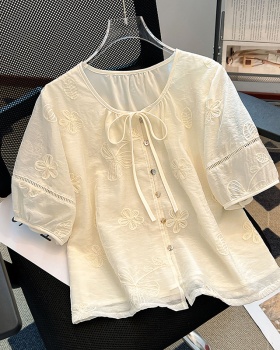Slim summer raglan sleeve tops sweet frenum shirt for women