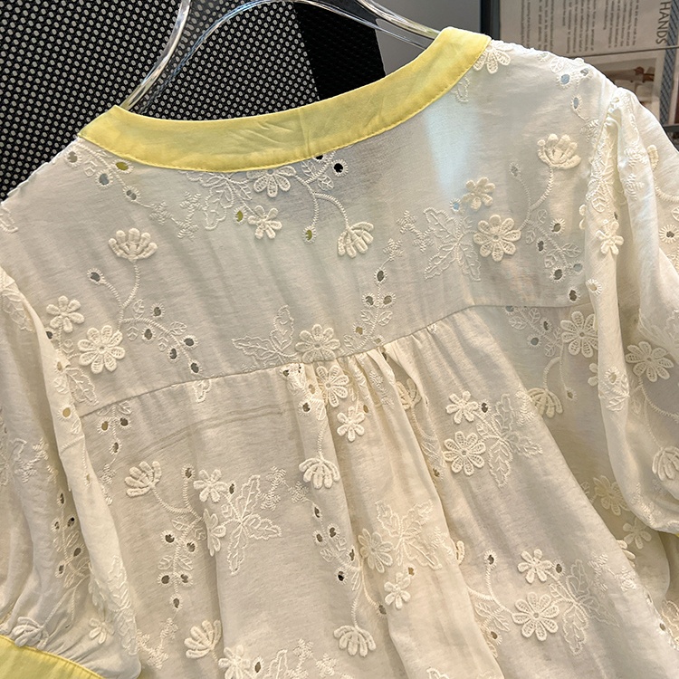 Splice embroidery small shirt mixed colors shirt