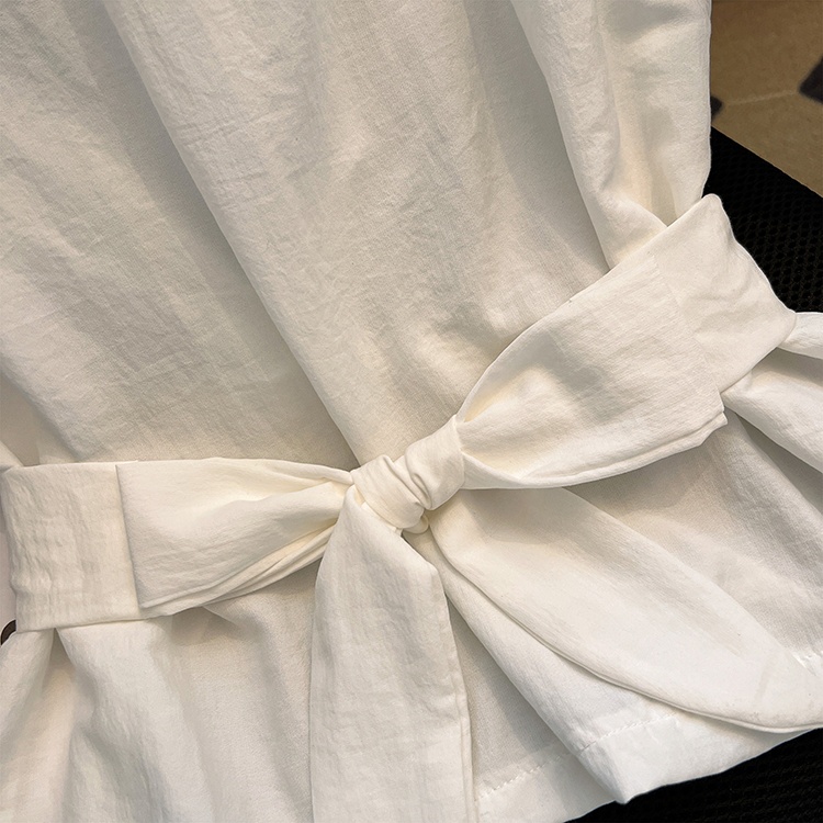Commuting pinched waist cross loose summer tops