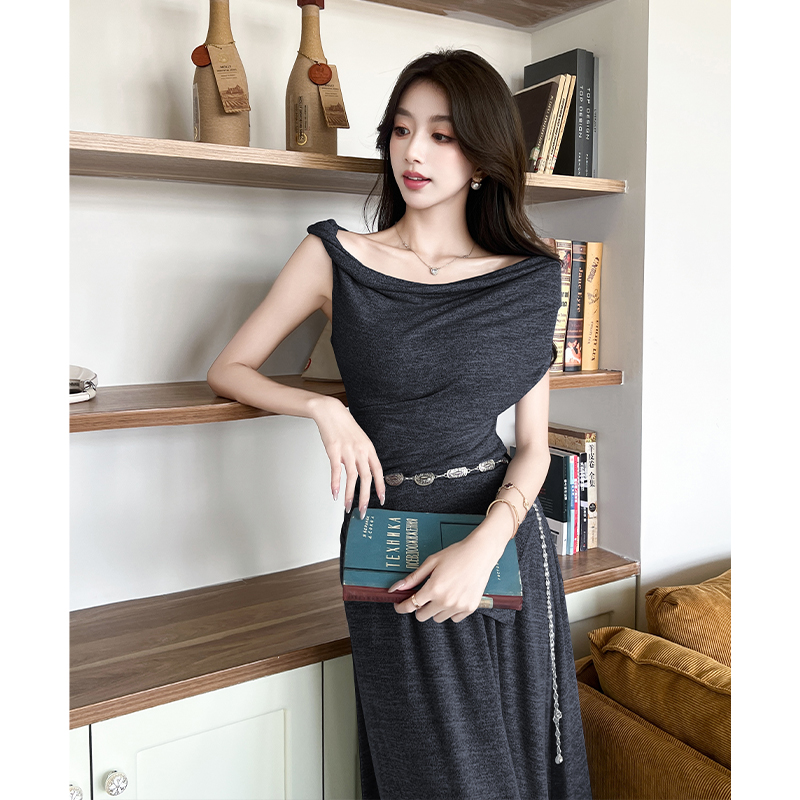 Irregular France style T-shirt niche tops a set for women