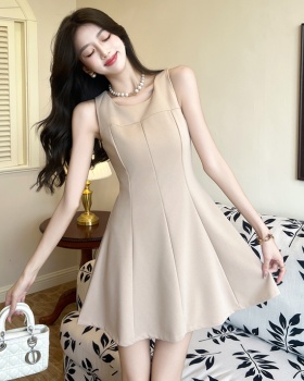 Sleeveless Western style vest temperament slim dress