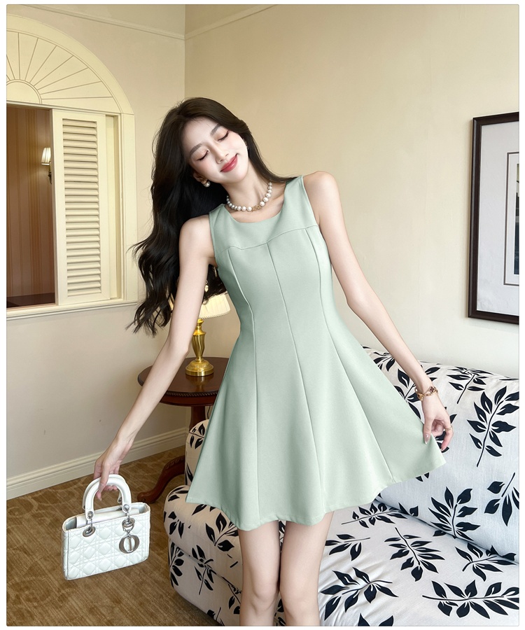Sleeveless Western style vest temperament slim dress