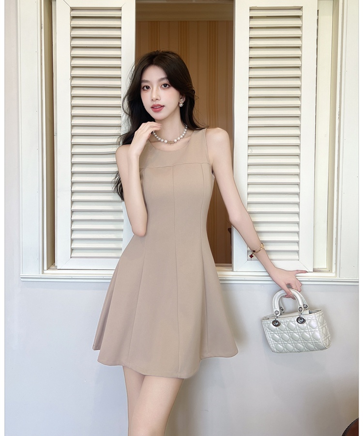 Sleeveless Western style vest temperament slim dress