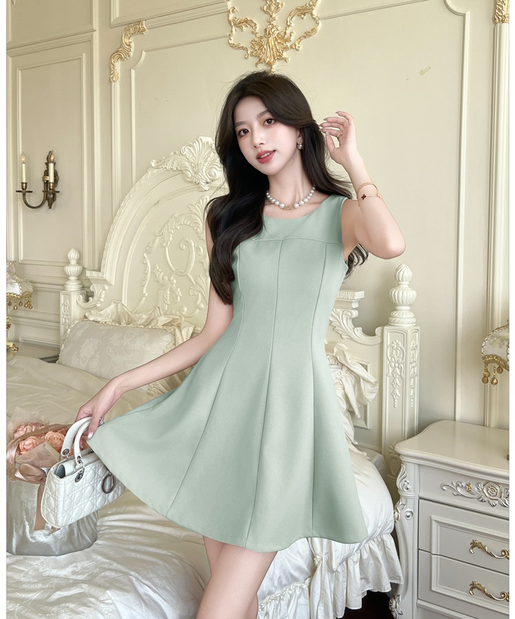 Sleeveless Western style vest temperament slim dress