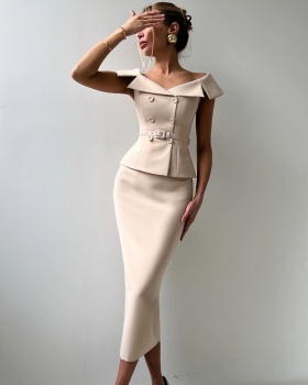 Temperament European style tops summer skirt a set