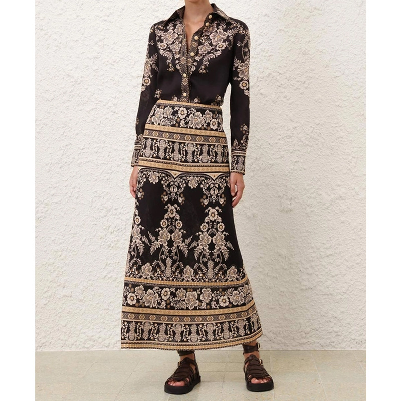 Long sleeve Casual European style skirt a set for women