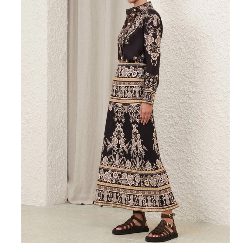 Long sleeve Casual European style skirt a set for women