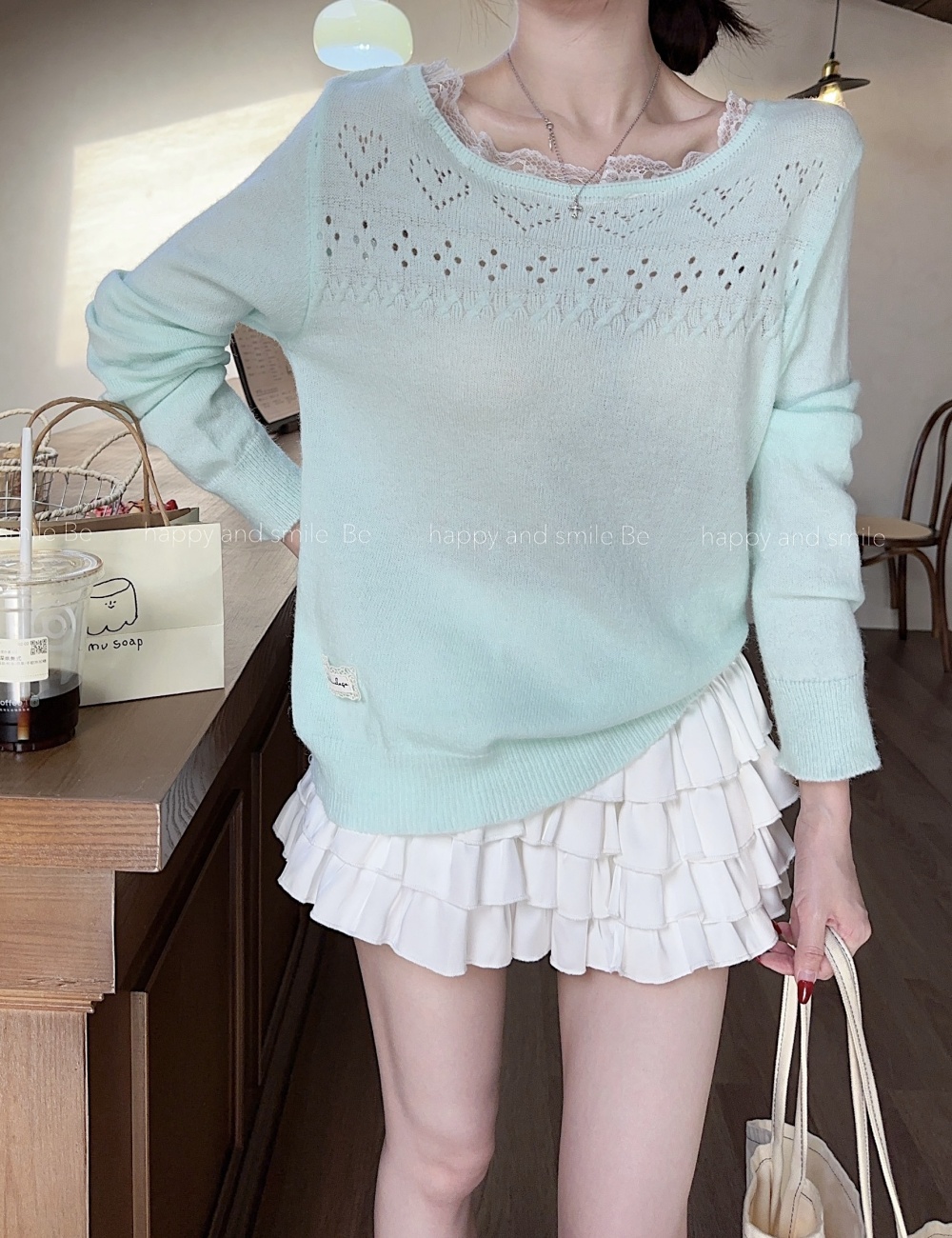 Summer all-match skirt sunscreen loose short skirt a set