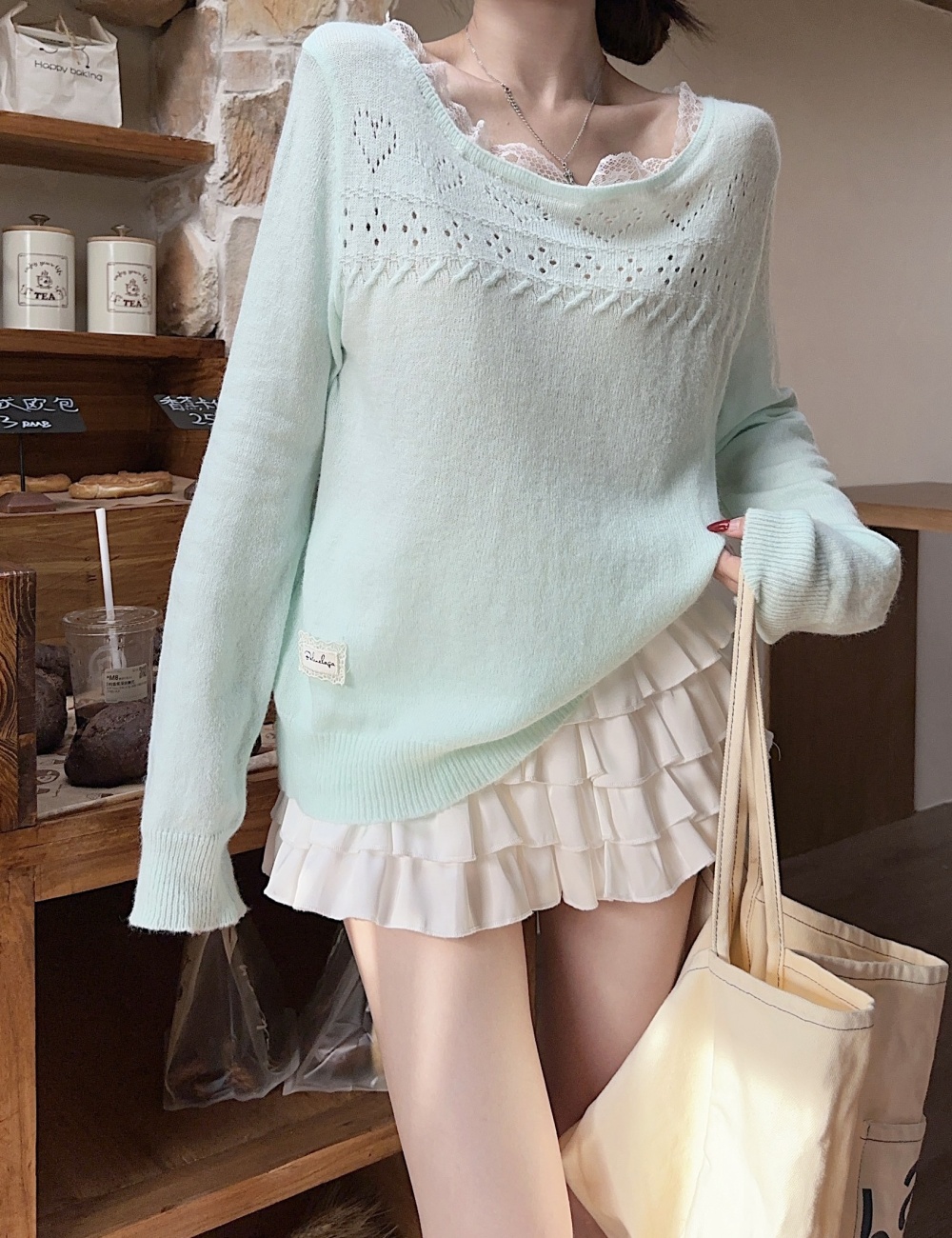 Summer all-match skirt sunscreen loose short skirt a set