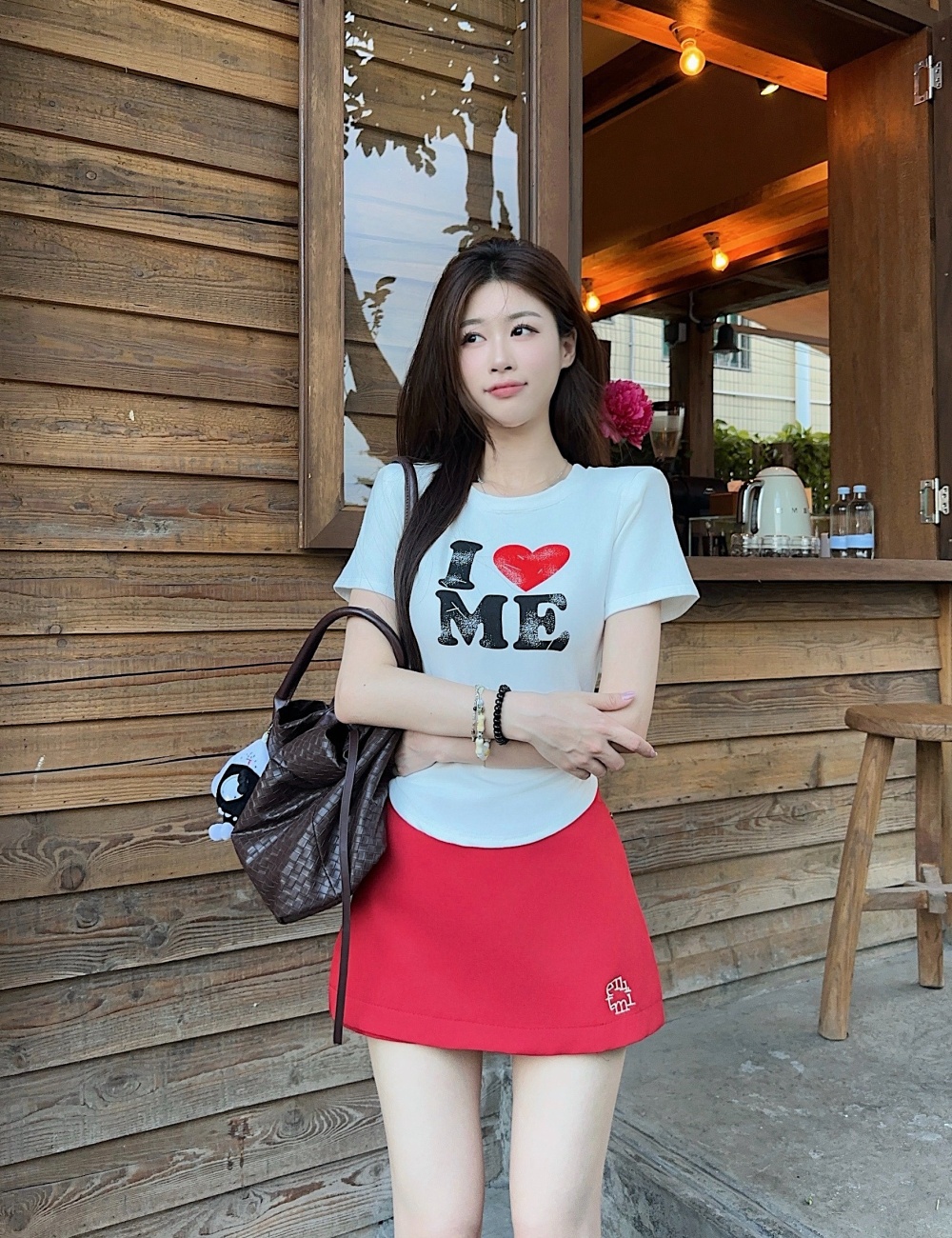 Printing package hip tops round neck retro T-shirt a set