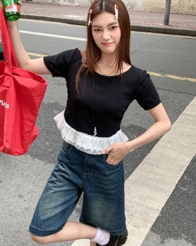 Show young short sleeve T-shirt summer niche tops a set