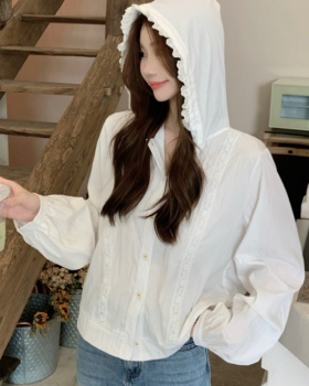 Slim splice cardigan sunscreen shirt for women