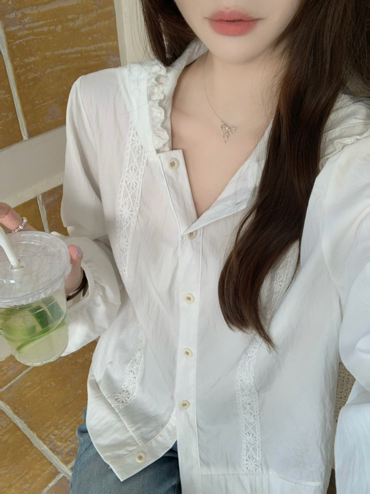 Slim splice cardigan sunscreen shirt for women