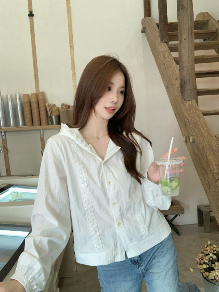 Slim splice cardigan sunscreen shirt for women