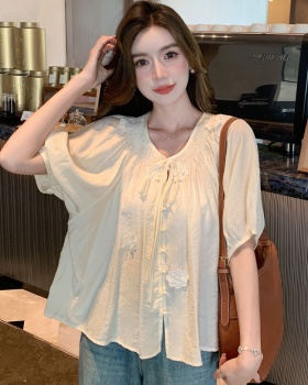 Short sleeve shirt summer tops for women