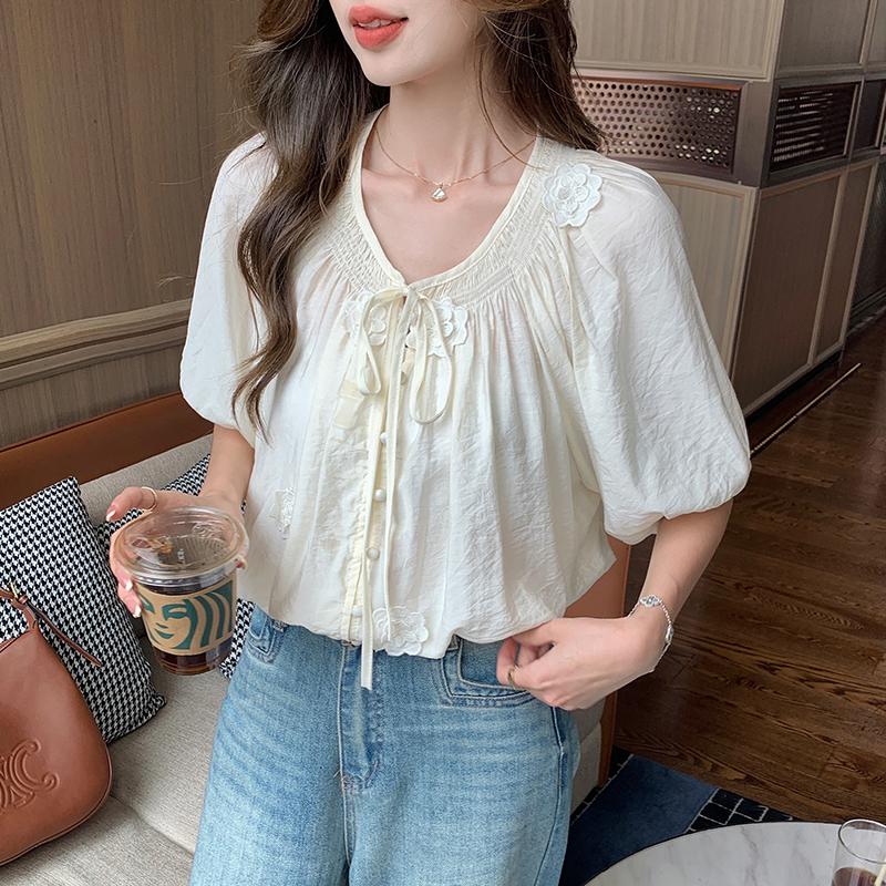 Short sleeve shirt summer tops for women