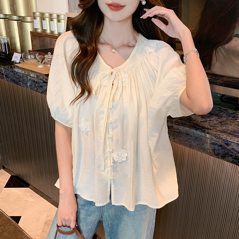 Short sleeve shirt summer tops for women