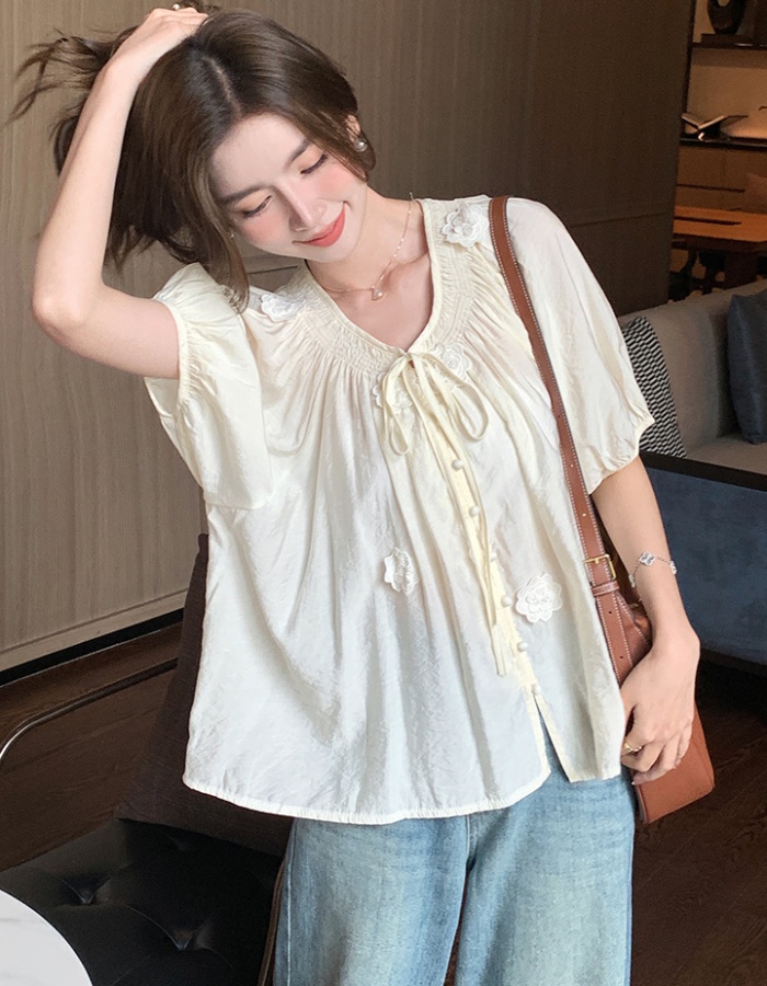 Short sleeve shirt summer tops for women