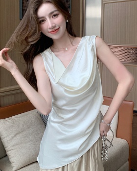 Heap collar sleeveless vest summer small shirt for women
