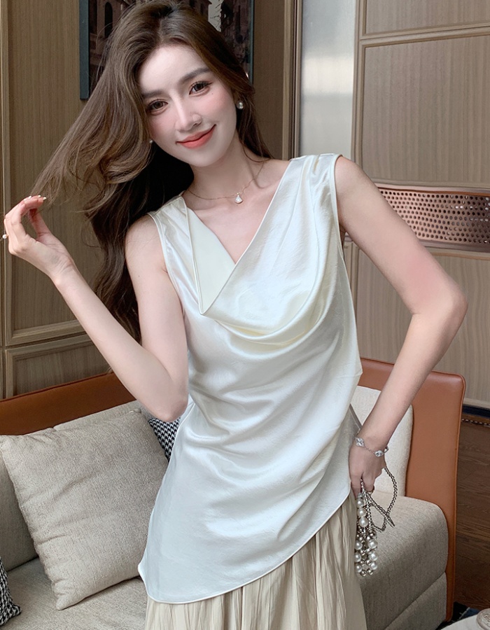 Heap collar sleeveless vest summer small shirt for women