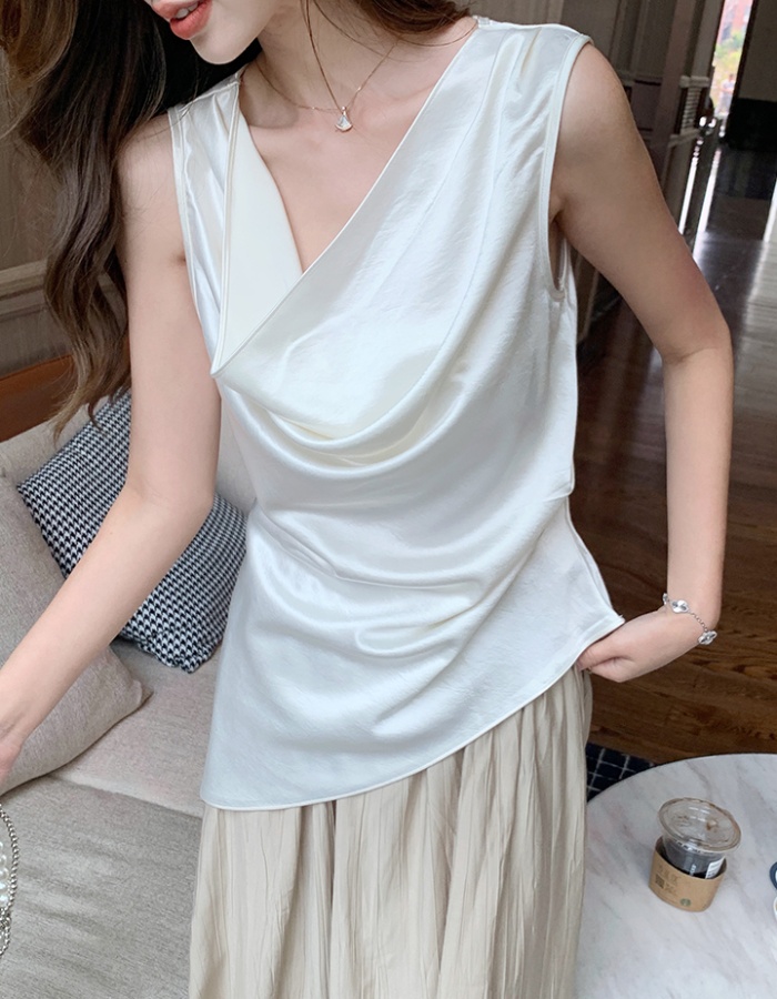 Heap collar sleeveless vest summer small shirt for women